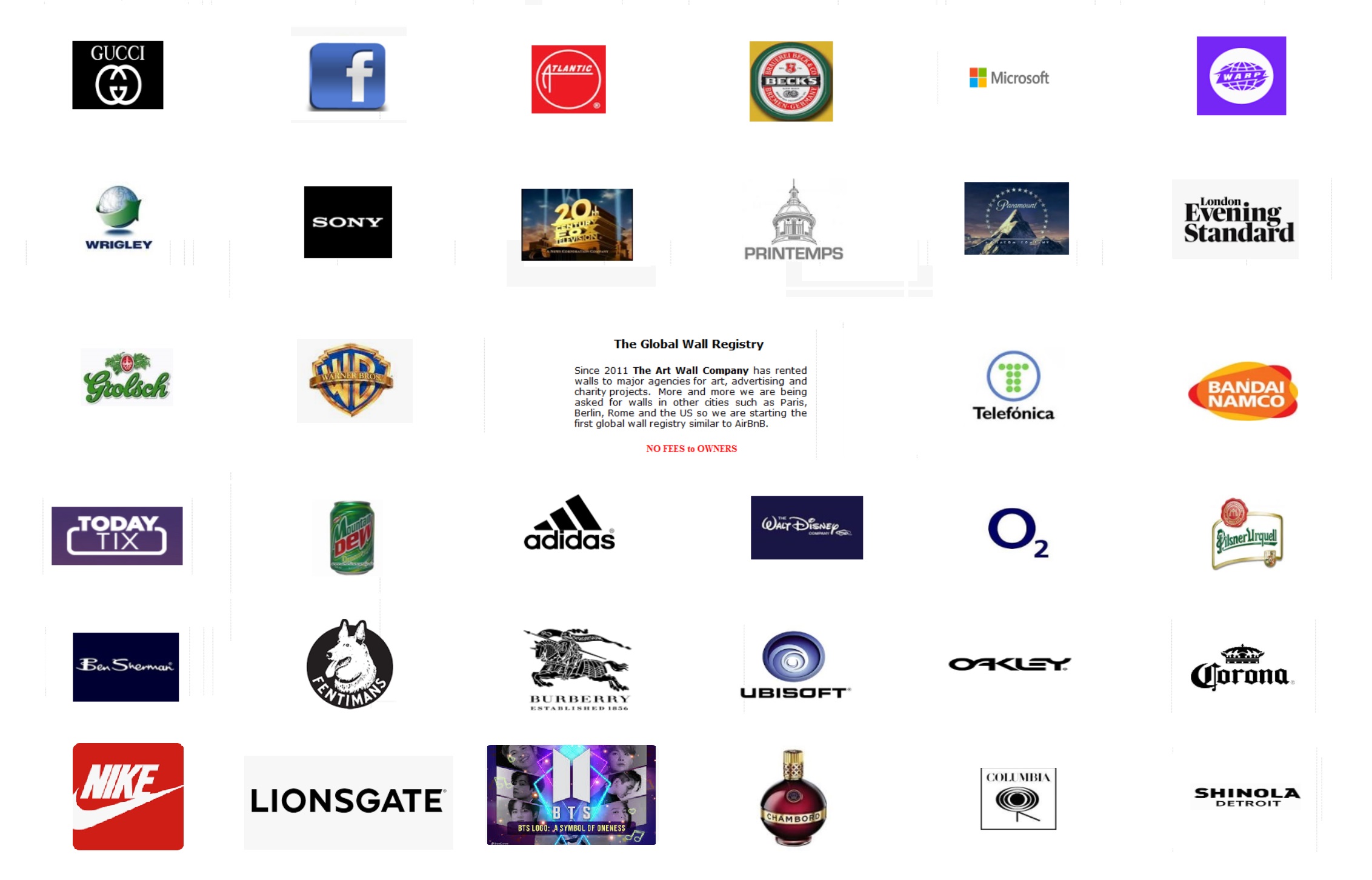 london art wall mural clients