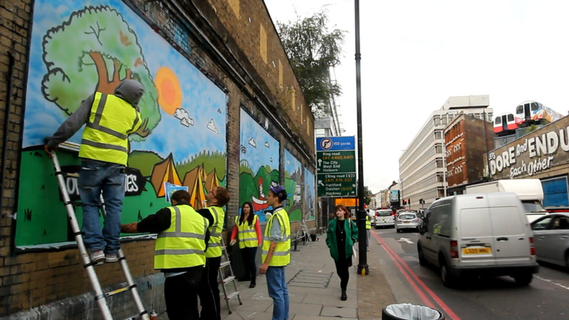 the Princes Trust at London Art Wall