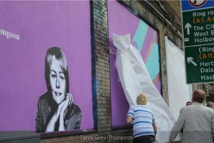 Tanni Grey-Thompson at the london Art Wall