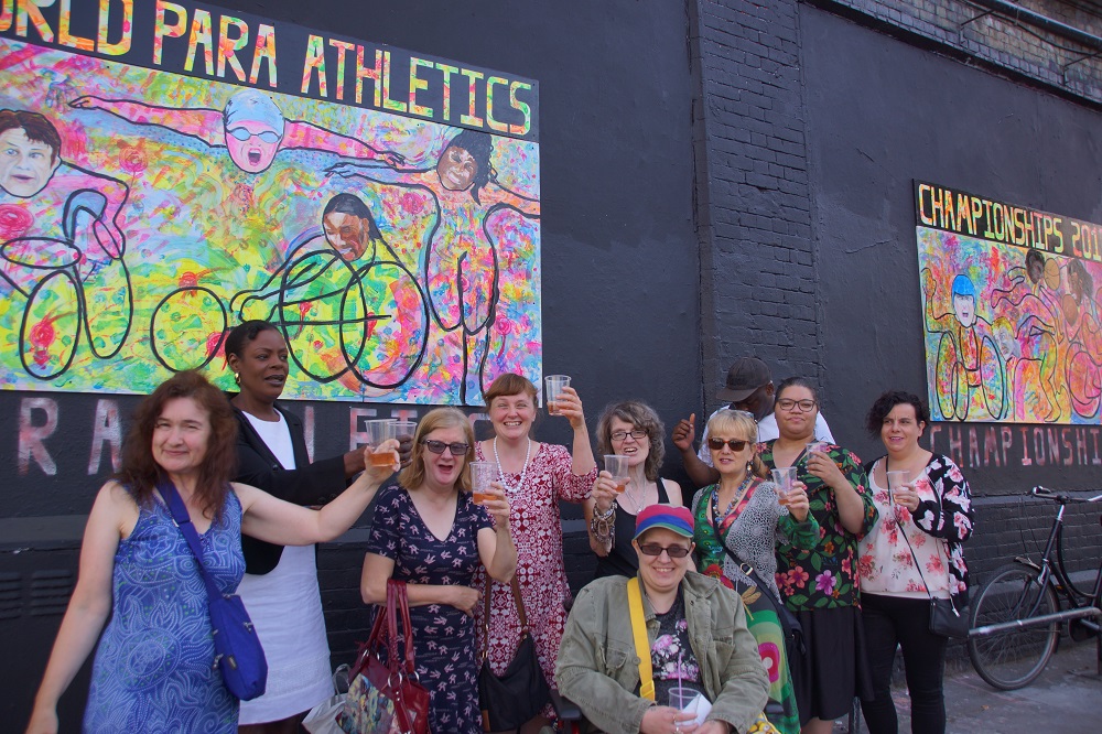 VISION artists at the Shoreditch Art Wall for 2017 InternationalParaAthletics